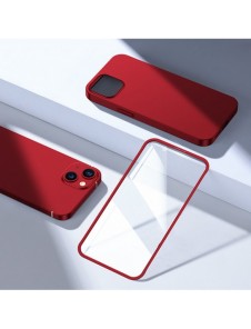 Joyroom 360 Full Case fram och bak skal för iPhone 13 + skärmskydd i härdat glas rött (JR-BP927 röd)