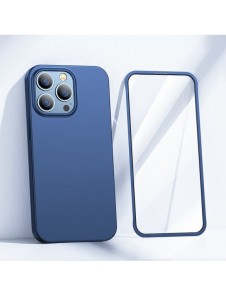 Joyroom 360 Helfodral fram och bak skal till iPhone 13 Pro + skärmskydd i härdat glas blå (JR-BP935 blå)