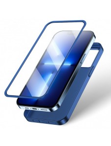 Joyroom 360 Helfodral fram och bak skal till iPhone 13 Pro + skärmskydd i härdat glas blå (JR-BP935 blå)