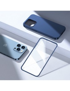 Joyroom 360 Helfodral fram och bak skal till iPhone 13 Pro + skärmskydd i härdat glas blå (JR-BP935 blå)