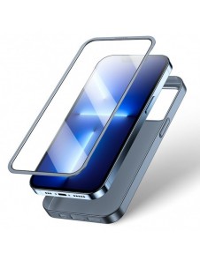 Joyroom 360 Full Case fram och bak skal till iPhone 13 Pro + skärmskydd i härdat glas grå (JR-BP935 tranish)