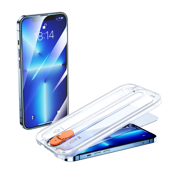 Joyroom härdat glas med monteringssats för iPhone 13 Pro Max 6.7 "transparent (JR-PF937)