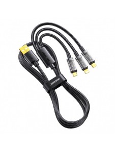 Joyroom 3in1 USB-kabel - USB Typ C / Lightning / micro USB 3,5 A 1,2 m svart (S-1T3015A5)