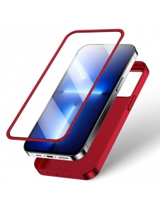 Joyroom 360 Full Case fram och bak skal till iPhone 13 Pro + skärmskydd i härdat glas rött (JR-BP935 röd)