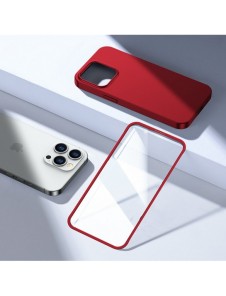 Joyroom 360 Full Case fram och bak skal till iPhone 13 Pro + skärmskydd i härdat glas rött (JR-BP935 röd)