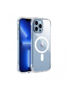 Joyroom Defender magnetiskt fodral för iPhone 13 Pro robust hölje med krokar kickstand transparent (MagSafe-kompatibel)