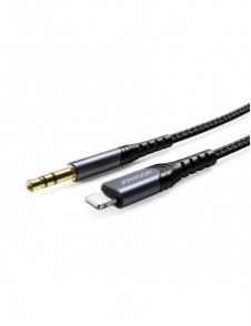Joyroom AUX stereoljudkabel 3,5 mm minijack - Lightning för iPhone iPad 1 m svart (SY-A02)