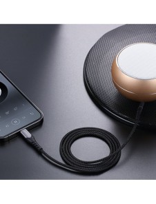 Joyroom AUX stereoljudkabel 3,5 mm minijack - Lightning för iPhone iPad 1 m svart (SY-A02)