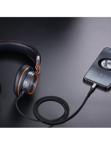 Joyroom AUX stereoljudkabel 3,5 mm minijack - Lightning för iPhone iPad 1 m svart (SY-A02)