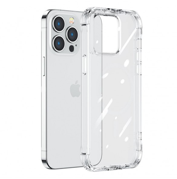 Joyroom Defender Series Fodral Skal för iPhone 14 Plus Armored Hook Cover Stand Clear (JR-14H3)