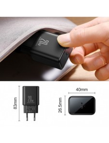 USB C-laddare 20W PD Joyroom JR-TCF06 med USB C-kabel - Lightning - svart