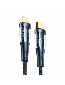 Joyroom snabbladdningskabel med smart switch USB-C - Lightning 20W 1,2m svart (S-CL020A3)