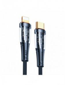 Joyroom snabbladdningskabel med smart switch USB-C - Lightning 20W 1,2m svart (S-CL020A3)