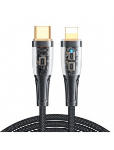 Joyroom snabbladdningskabel med smart switch USB-C - Lightning 20W 1,2m svart (S-CL020A3)