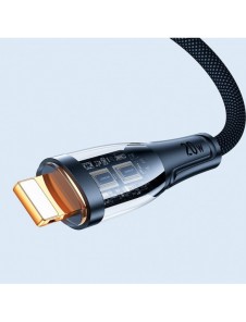 Joyroom snabbladdningskabel med smart switch USB-C - Lightning 20W 1,2m svart (S-CL020A3)