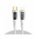 Joyroom snabbladdningskabel med smart switch USB-C - Lightning 20W 1,2m vit (S-CL020A3)