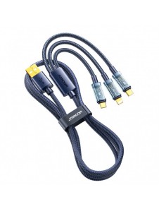 Joyroom 3in1 USB-kabel - USB Typ C / Lightning / micro USB 3,5 A 1,2 m blå (S-1T3015A5)