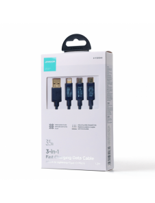 Joyroom 3in1 USB-kabel - USB Typ C / Lightning / micro USB 3,5 A 1,2 m blå (S-1T3015A5)