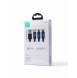 Joyroom 3in1 USB-kabel - USB Typ C / Lightning / micro USB 3,5 A 1,2 m blå (S-1T3015A5)