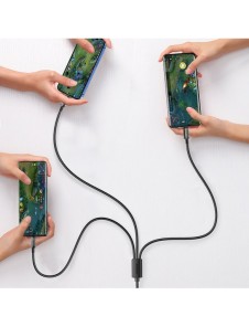 Joyroom 3in1 USB-kabel - USB Typ C / Lightning / micro USB 3,5 A 1,2 m blå (S-1T3015A5)