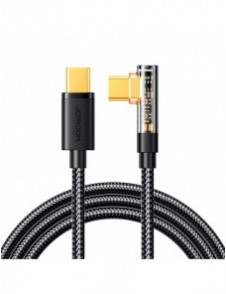 Joyroom USB C-kabel vinklad - USB C för snabb laddning och dataöverföring 100W 1,2 m svart (S-CC100A6)