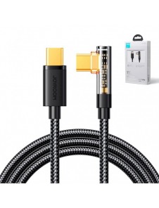 Joyroom USB C-kabel vinklad - USB C för snabb laddning och dataöverföring 100W 1,2 m svart (S-CC100A6)