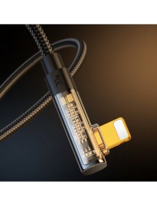 Joyroom Angled Lightning-kabel - USB C för snabb laddning och dataöverföring 20W 1,2 m svart (S-CL020A6)