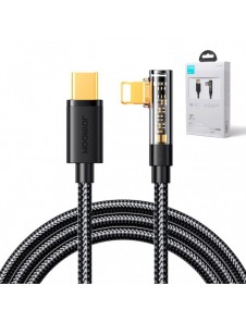 Joyroom Angled Lightning-kabel - USB C för snabb laddning och dataöverföring 20W 1,2 m svart (S-CL020A6)