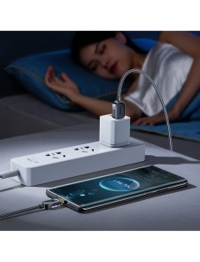 Joyroom USB-kabel - USB C 66W för snabbladdning och dataöverföring 1,2 m svart (S-AC066A4)