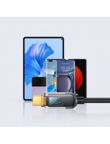 Joyroom USB-kabel - USB C 66W för snabbladdning och dataöverföring 1,2 m svart (S-AC066A4)