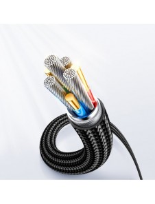 Joyroom USB-kabel - USB C 66W för snabbladdning och dataöverföring 1,2 m svart (S-AC066A4)