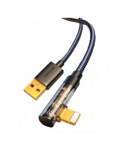Joyroom Angled Lightning - USB-kabel för snabb laddning och dataöverföring 2,4A 1,2 m svart (S-UL012A6)