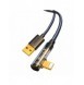 Joyroom Angled Lightning - USB-kabel för snabb laddning och dataöverföring 2,4A 1,2 m svart (S-UL012A6)