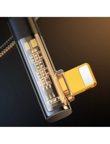 Joyroom Angled Lightning - USB-kabel för snabb laddning och dataöverföring 2,4A 1,2 m svart (S-UL012A6)