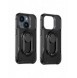 Joyroom Dual Hinge fodral för iPhone 14 Plus pansarfodral med stativ och en ringhållare svart