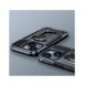 Joyroom Dual Hinge fodral för iPhone 14 Plus pansarfodral med stativ och en ringhållare svart