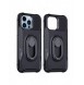 Joyroom Dual Hinge fodral för iPhone 14 Pro pansarfodral med stativ och en ringhållare svart