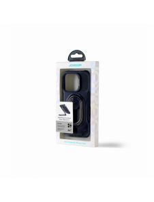 Joyroom Dual Hinge fodral för iPhone 14 Pro pansarfodral med stativ och en ringhållare svart