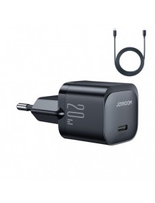 Mini USB C Laddare 20W PD med USB C-kabel - Lightning Joyroom JR-TCF02 - svart