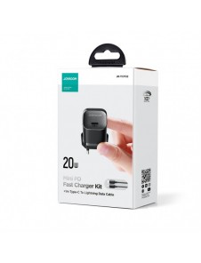 Mini USB C Laddare 20W PD med USB C-kabel - Lightning Joyroom JR-TCF02 - svart