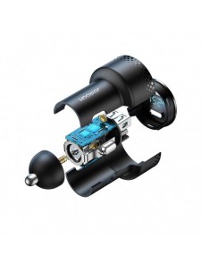 Billaddare med voltmeter 53W (USB C, USB) Joyroom JR-CCD01 svart
