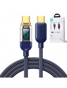 Joyroom USB C - USB C 100W kabel för snabb laddning och dataöverföring 1,2 m blå (S-CC100A4)