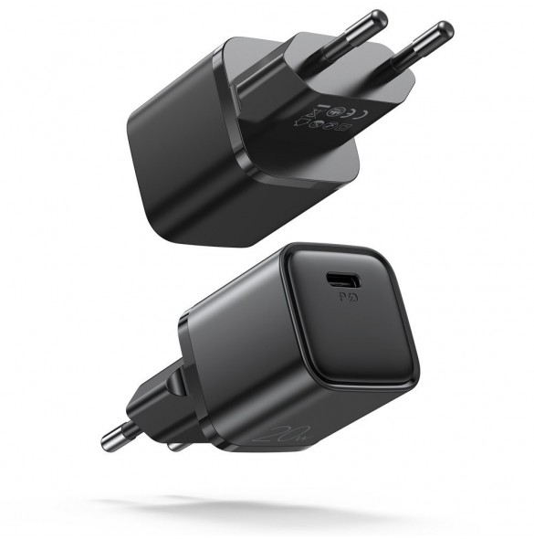 Joyroom snabb väggladdare USB Typ C 20W Power Delivery Quick Charge 3.0 AFC svart (L-P202)