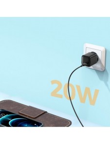 Joyroom snabb väggladdare USB Typ C 20W Power Delivery Quick Charge 3.0 AFC svart (L-P202)