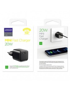 Joyroom snabb väggladdare USB Typ C 20W Power Delivery Quick Charge 3.0 AFC svart (L-P202)