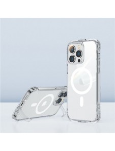 Joyroom Magnetic Defender Magnetic Case för iPhone 14 Plus Pansarfodral med krokar Stativ Klar (MagSafe-kompatibel)