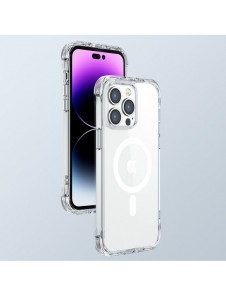 Joyroom Magnetic Defender Magnetic Case för iPhone 14 Plus Pansarfodral med krokar Stativ Klar (MagSafe-kompatibel)