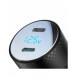 Billaddare 2x USB C 70W med LED display Joyroom JR-CCD02 - svart