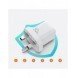 Joyroom väggladdare USB Typ C / USB 30W Strömförsörjning Snabbladdning 4,5A (UK-kontakt) vit (L-QP303)
