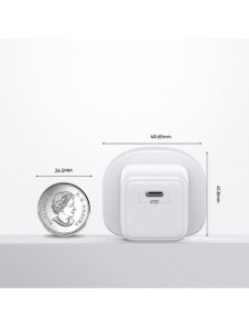 Joyroom väggladdare USB Typ C / USB 30W Strömförsörjning Snabbladdning 4,5A (UK-kontakt) vit (L-QP303)